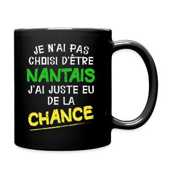Nantes - Nantais - Ville - Foot - Cadeau - Chance - Mug uni - noir - Droite
