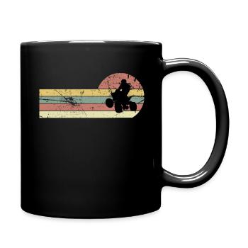 Quad Quadfahrer Motorsport Quad - Tasse einfarbig - Schwarz - Rechts