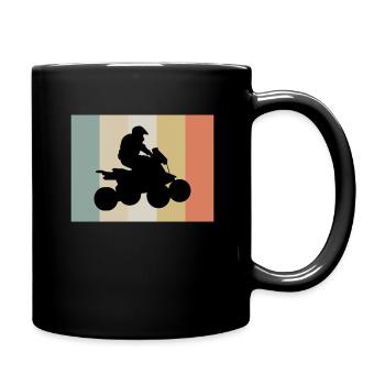 Quad Quadfahrer Motorsport Quad - Tasse einfarbig - Schwarz - Rechts