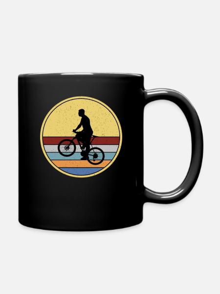 Mountain Bike Bike Mountainbiker MTB Cycling - Full Colour Mug - black