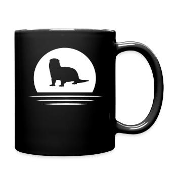 Loutres - Mug uni - noir - Droite