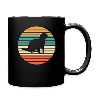 Loutres - Mug uni - noir - Droite