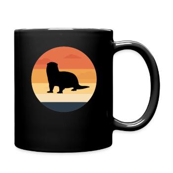 Loutres - Mug uni - noir - Droite