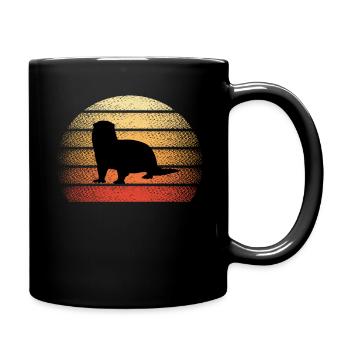 Loutres - Mug uni - noir - Droite