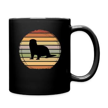 Loutres - Mug uni - noir - Droite