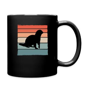Loutres - Mug uni - noir - Droite