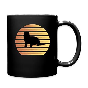 Loutres - Mug uni - noir - Droite