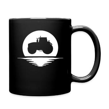 Tracteur Bauer Trecker ferme logo - Mug uni - noir - Droite