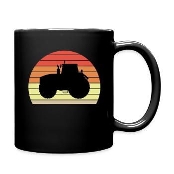 Tracteur Bauer Trecker ferme logo - Mug uni - noir - Droite