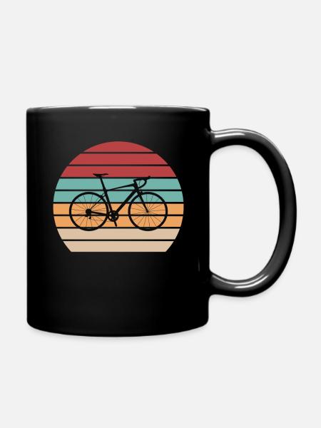Gravelbike Gravel Rennrad Fahrrad - Tasse einfarbig - Schwarz