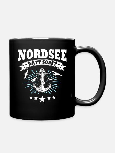 Nordsee Watt Nordseeküste Wattenmeer - Tasse einfarbig - Schwarz