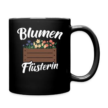 Blumen Blumenbeet Floristin Blumenflüsterer - Tasse einfarbig - Schwarz - Rechts