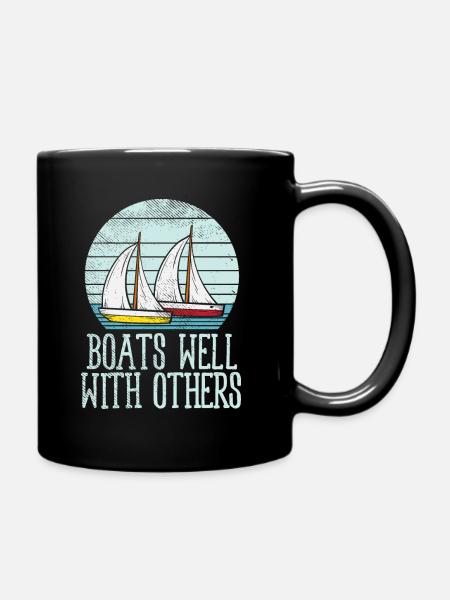 Bateaux bien avec d’autres nautiques - Mug uni - noir