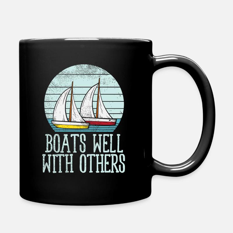 Bateaux bien avec d’autres nautiques - Mug uni - noir