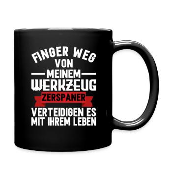 Zerspaner Zerspanungsmechaniker Dreher - Tasse einfarbig - Schwarz - Rechts