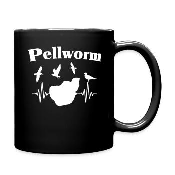 Pellworm EKG Souvenir Inselurlaub - Tasse einfarbig - Schwarz - Rechts