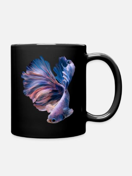 Betta Fish , aqarium hobby - Tasse einfarbig - Schwarz