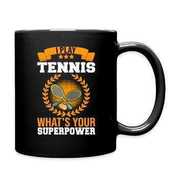 Tennis tennis tennis court de tennis - Mug uni - noir - Droite