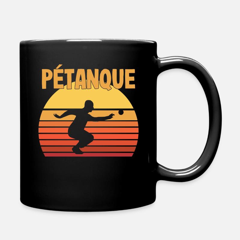 Boule Petanque Boccia - Tasse einfarbig - Schwarz