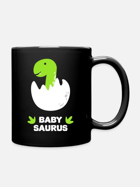 Baby Saurus - Tasse einfarbig - Schwarz