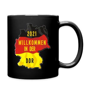 Willkommen in der DDR - Tasse einfarbig - Schwarz - Rechts