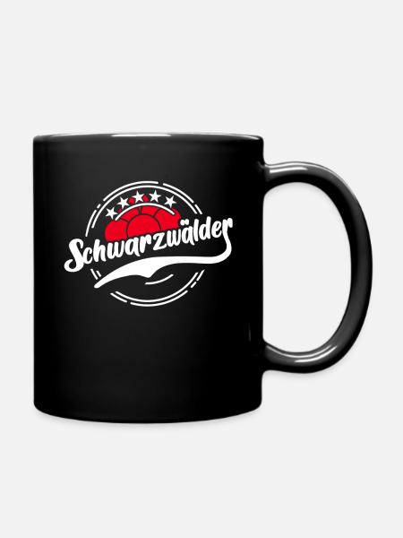 Schwarzwälder Heimat Schwarzwald - Tasse einfarbig - Schwarz