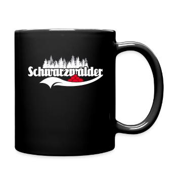 Schwarzwälder Sprüche Schwarzwald - Tasse einfarbig - Schwarz - Rechts