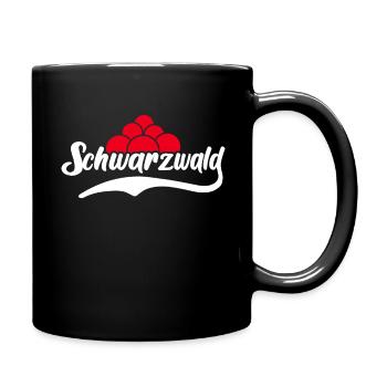Schwarzwald Souvenir Schwarzwälder Sprüche - Tasse einfarbig - Schwarz - Rechts