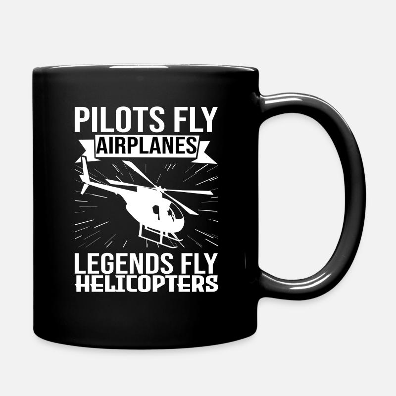 Hélicoptère pilote hélicoptère - Mug uni - noir