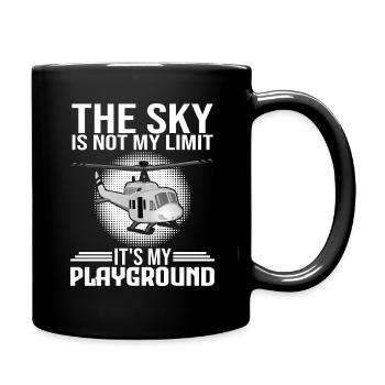 Hélicoptère pilote hélico hélicoptère - Mug uni - noir - Droite
