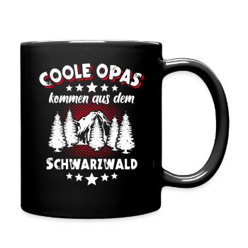 Schwarzwälder Opas Schwarzwald Opa - Tasse einfarbig - Schwarz - Rechts