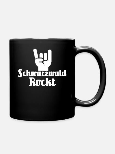 Schwarzwälder Sprüche Schwarzwald Rocker - Tasse einfarbig - Schwarz