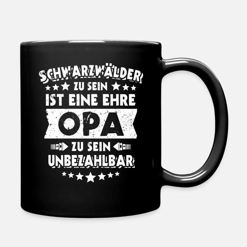 Schwarzwald Opa Schwarzwälder - Tasse einfarbig - Schwarz