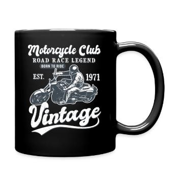 Motorcycle born in 1971 birthday Biker 51 years - Full Colour Mug - black - Right