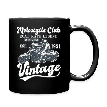 Motorcycle born in 1951 birthday Biker 71 years - Full Colour Mug - black - Right