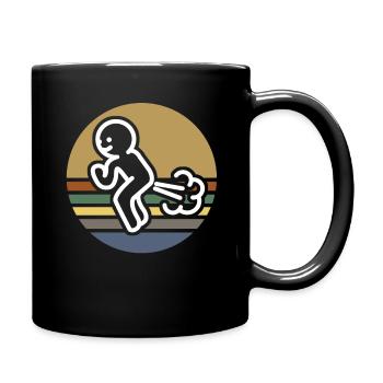 Furzen Pupsen Ich Liebe Furzen - Tasse einfarbig - Schwarz - Rechts