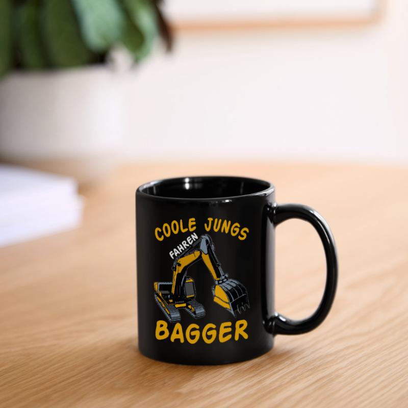 Kinder Bagger Baggerfahrer Baggerführer Baustelle Tasse einfarbig