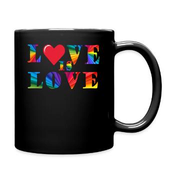 Love is Love Arc-en-ciel LGBT GAY - Mug uni - noir - Droite