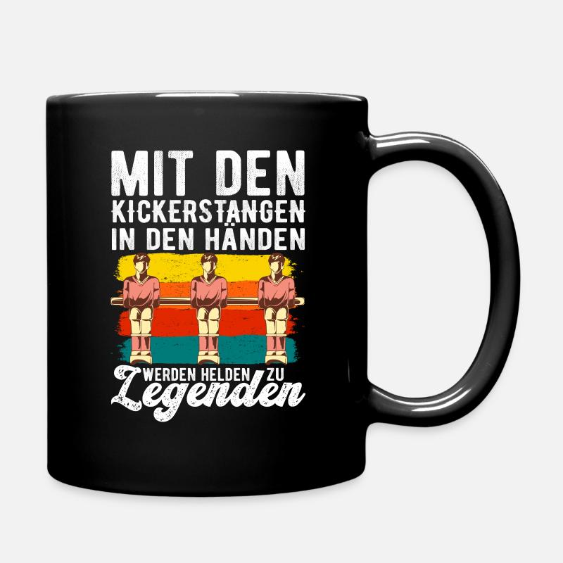 Tischfußball Tischkicker Kickern Kickerspieler - Tasse einfarbig - Schwarz