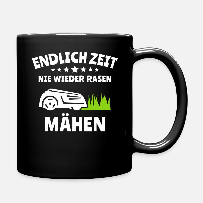 Mähroboter Rasen Mähen - Tasse einfarbig - Schwarz