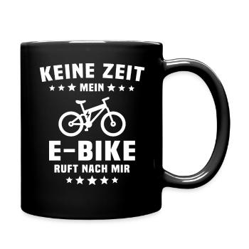 Ebike Elektrofahrrad Pedelec Ebiker - Tasse einfarbig - Schwarz - Rechts