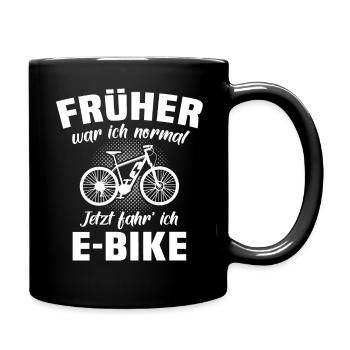 Ebike Elektrofahrrad Pedelec Ebiker - Tasse einfarbig - Schwarz - Rechts