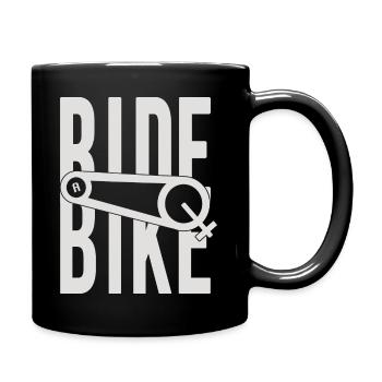 ride bike - Mug uni - noir - Droite