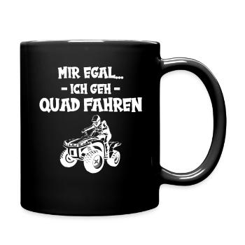 Mir egal Quad - Tasse einfarbig - Schwarz - Rechts