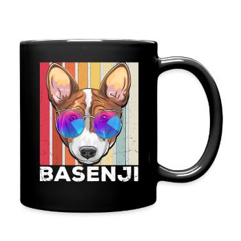 Basenji - Tasse einfarbig - Schwarz - Rechts