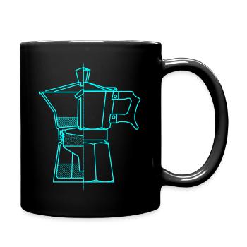 coffeepot espresso pot coffeepot - Full Colour Mug - black - Right