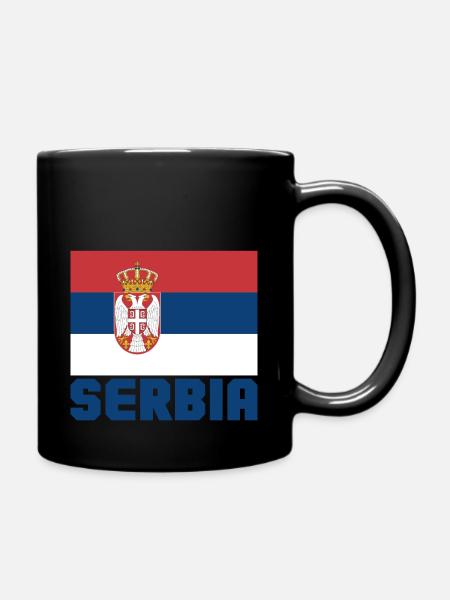 Serbien - Tasse einfarbig - Schwarz