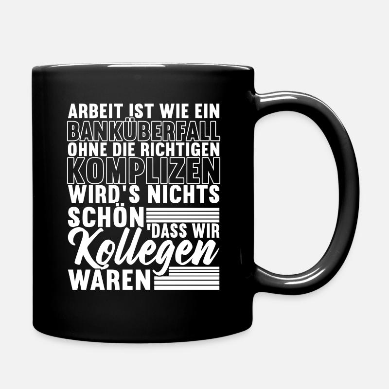 Abschiedsgeschenk Kollegen Jobwechsel - Tasse einfarbig - Schwarz
