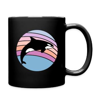 Orca baleines cadeau de l’océan motif - Mug uni - noir - Droite