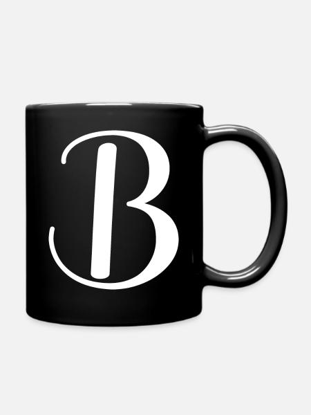 Calligraphie, initiale B - Mug uni - noir